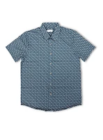 Micro Palm Trees Stretch Shirt
