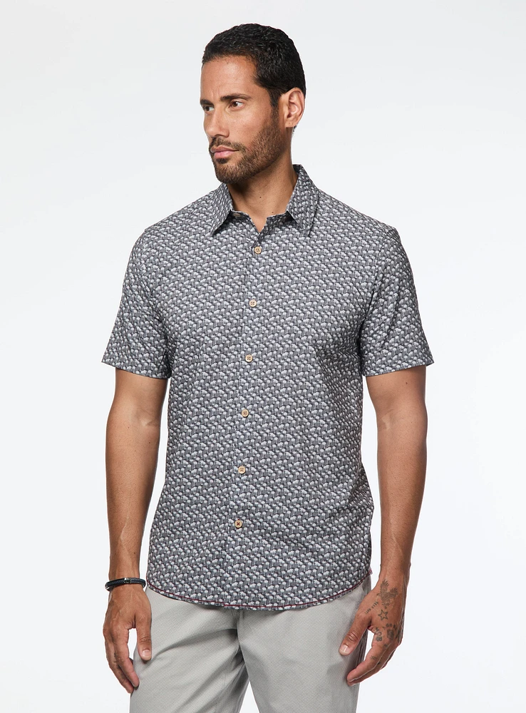 Chemise extensible à micro palmiers