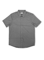 Chemise extensible à micro palmiers