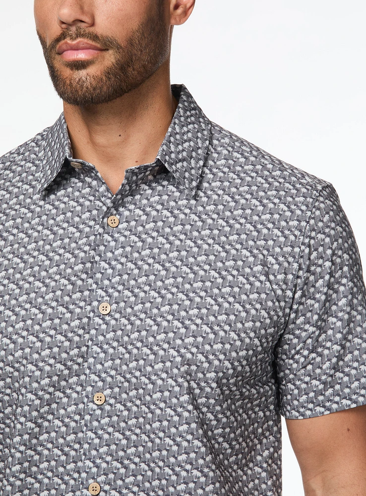 Chemise extensible à micro palmiers