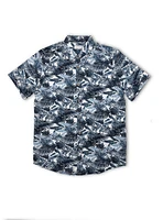 Chemise extensible à motif de feuillage