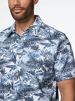 Chemise extensible à motif de feuillage