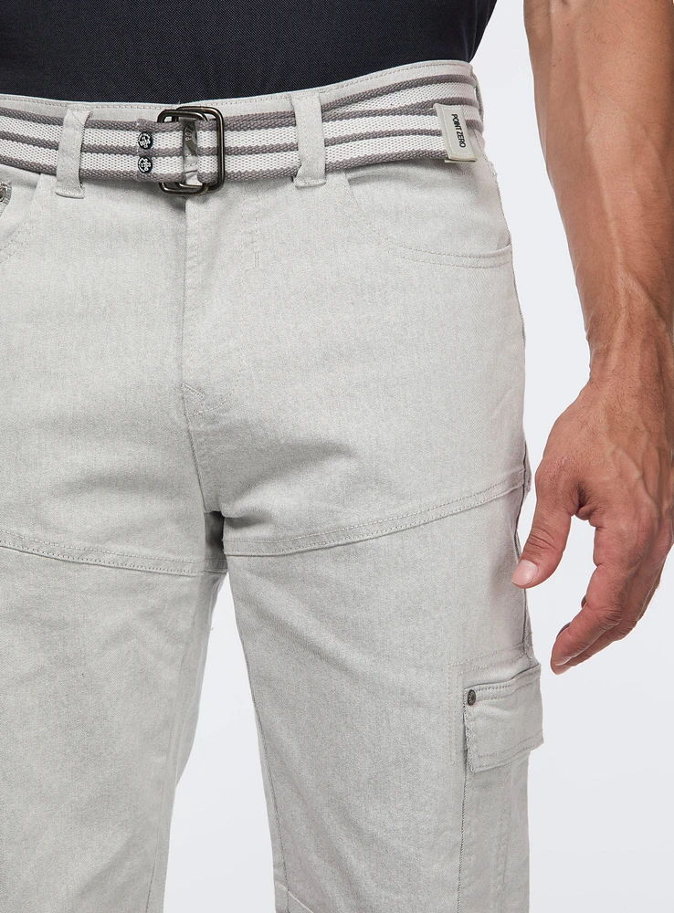 Bermuda en denim extensible cinq poches