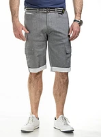 Five Pockets Stretch Denim Bermuda
