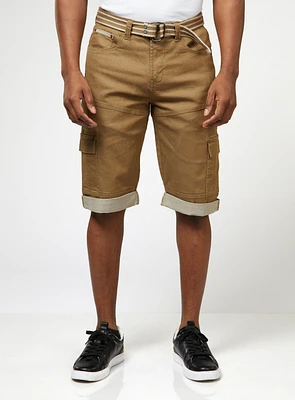Bermuda en denim extensible cinq poches