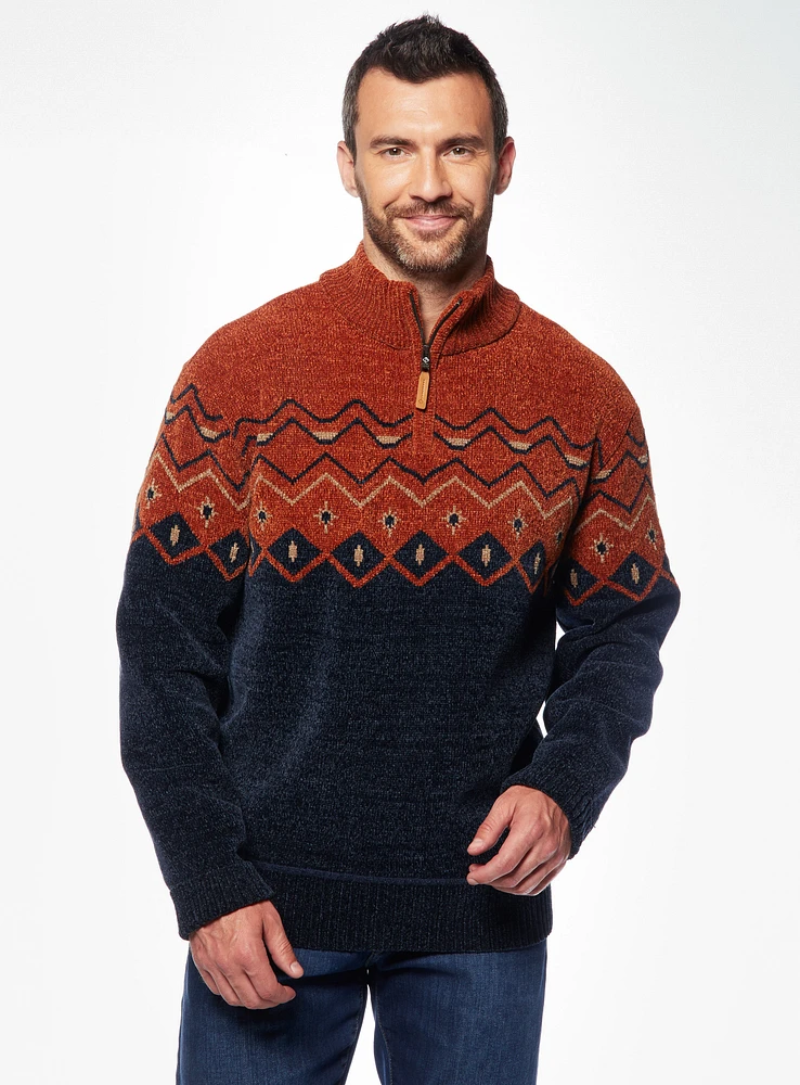 Stand Up Collar 'Nate' Chenille Sweater