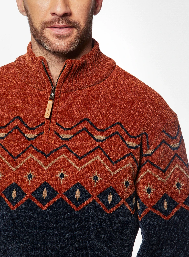 Stand Up Collar 'Nate' Chenille Sweater