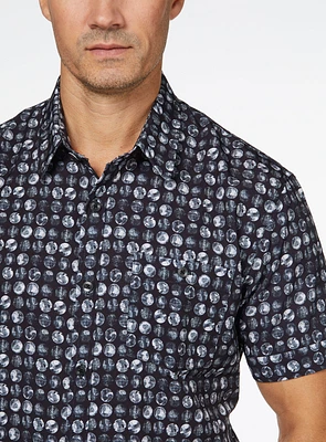 Circles Print Short Sleeve Shirt