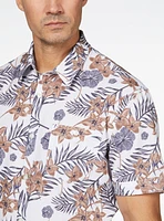 Chemise manches courtes à imprimé floral