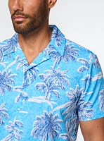 Chemise à imprimé de palmiers