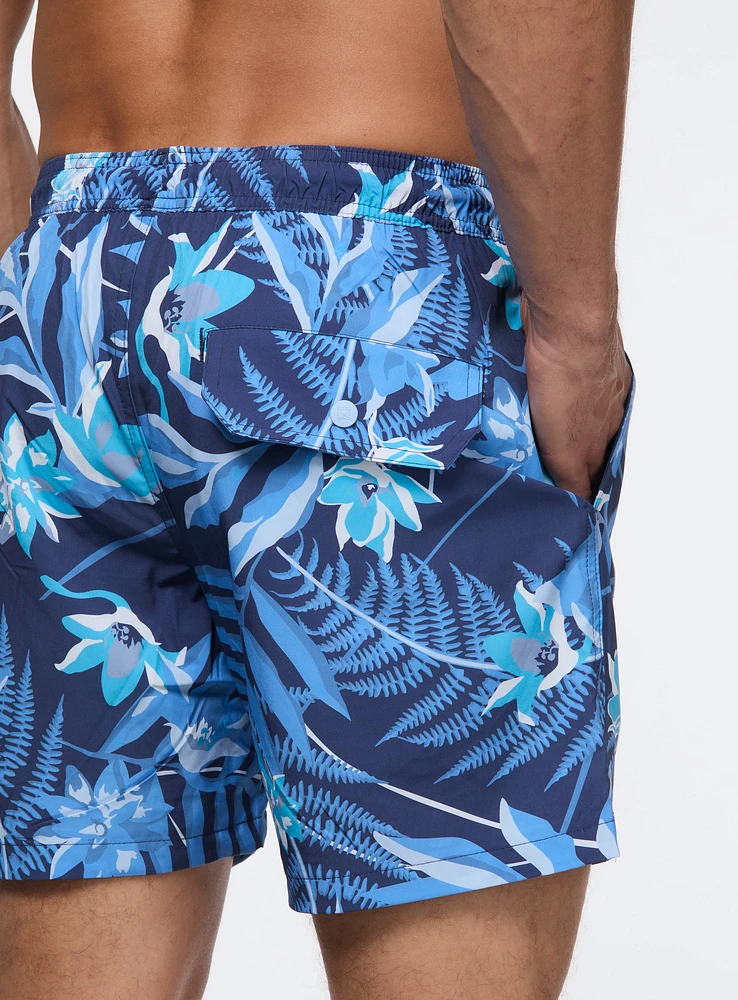 Maillot de bain à imprimé feuillage