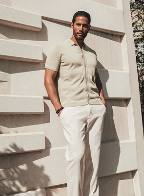 Pantalon beige en lin
