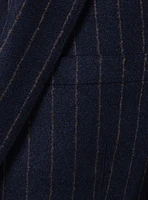 Navy Taupe Striped Suit