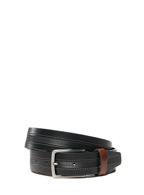 Ceinture noire à détail texturé
