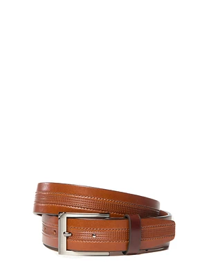 Ceinture cognac à contraste