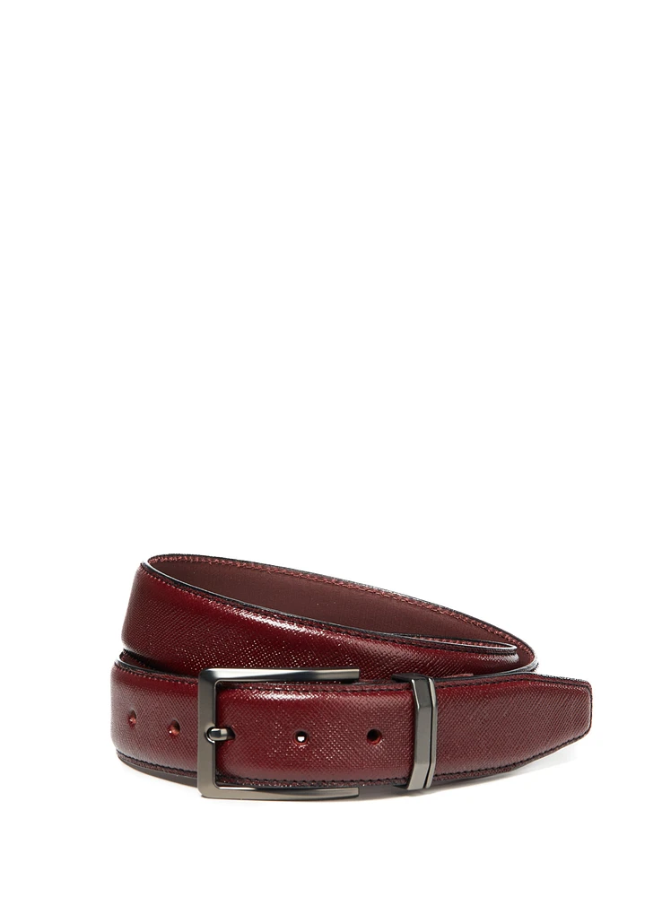 Ceinture en cuir bourgogne