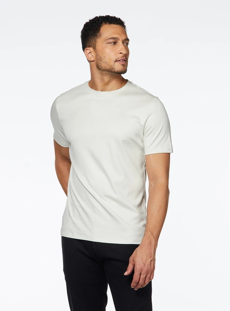 T-shirt col rond en coton pima