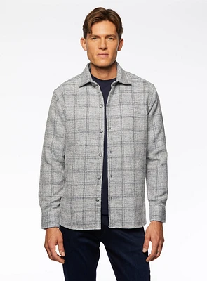 Grey Large Check Shirt