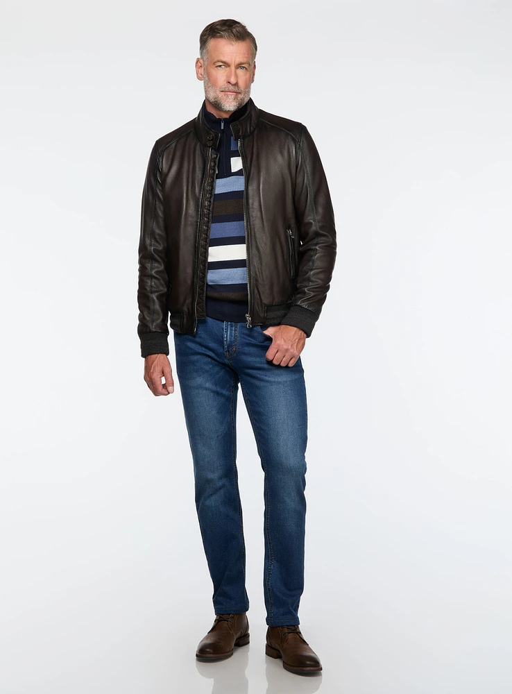 Pebble Leather Jacket