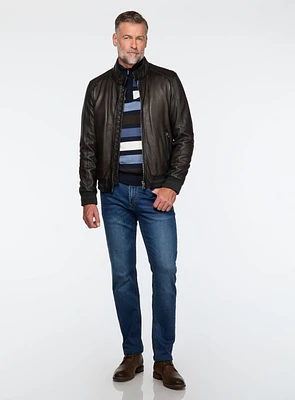 Pebble Leather Jacket