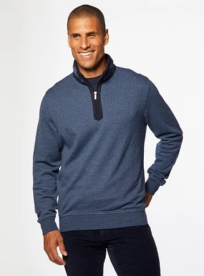 Blue Stand Up Collar Sweater