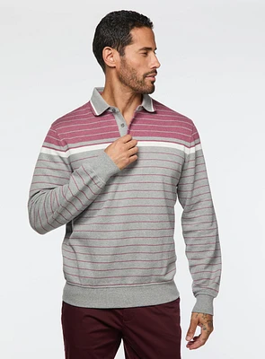 Red and Grey Striped Sweater