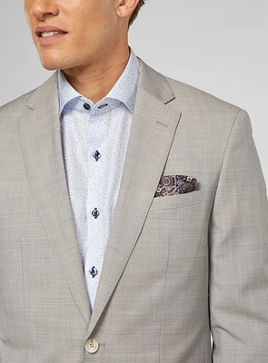 Beige Crosshatch Suit