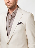 Linen Effect Beige Suit