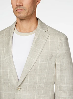 Beige Checked Sport Jacket