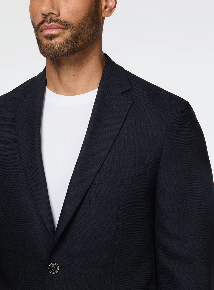 Veston marine texturé