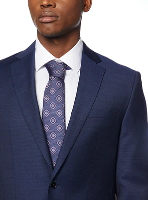 Small Patterned Navy Suit