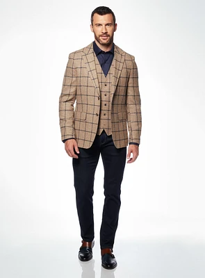 Beige Checked Sport Jacket