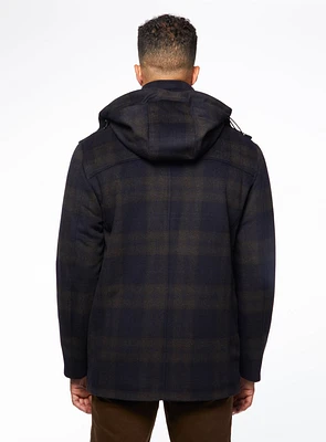 Checked Pea Coat