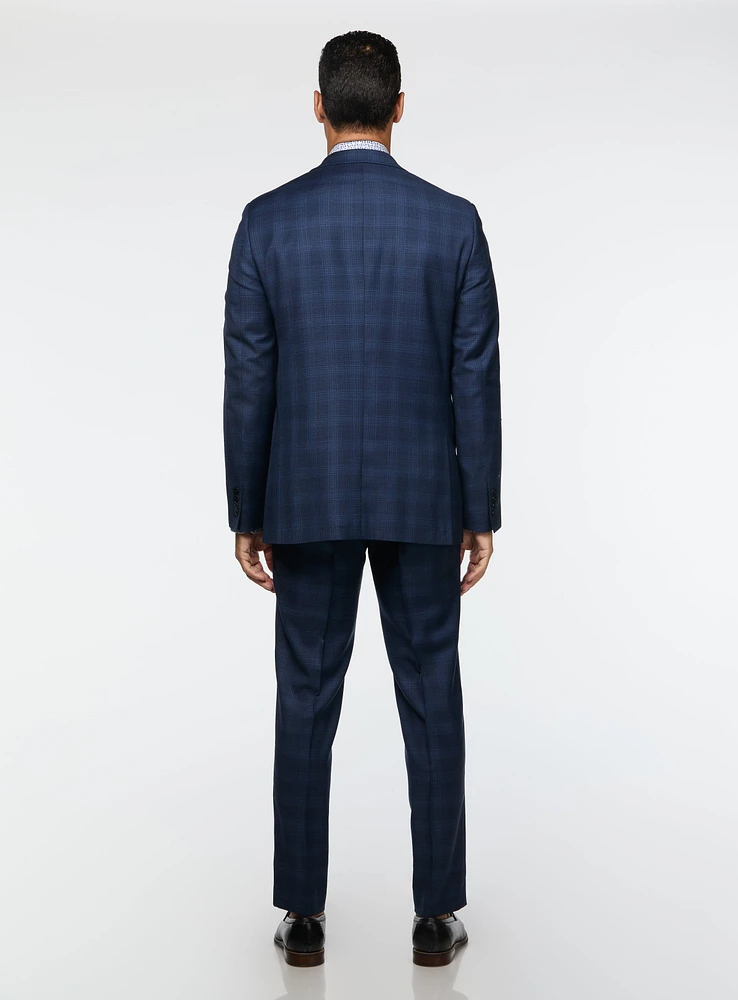 Navy Subtle Check Suit