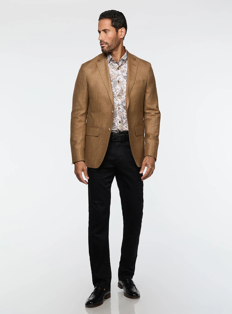 Textured Cognac Sport Jacket