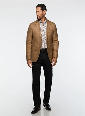 Textured Cognac Sport Jacket