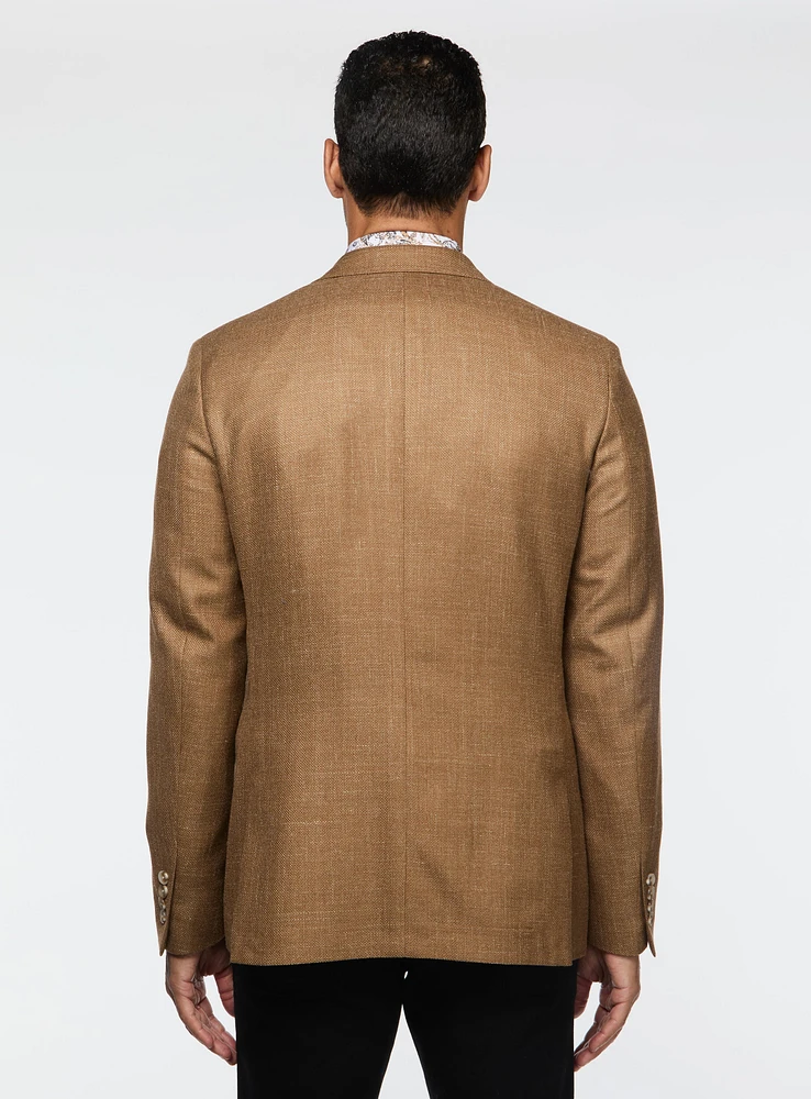 Textured Cognac Sport Jacket