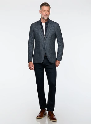 Veston marine en tricot bouclé