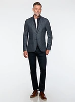 Veston marine en tricot bouclé