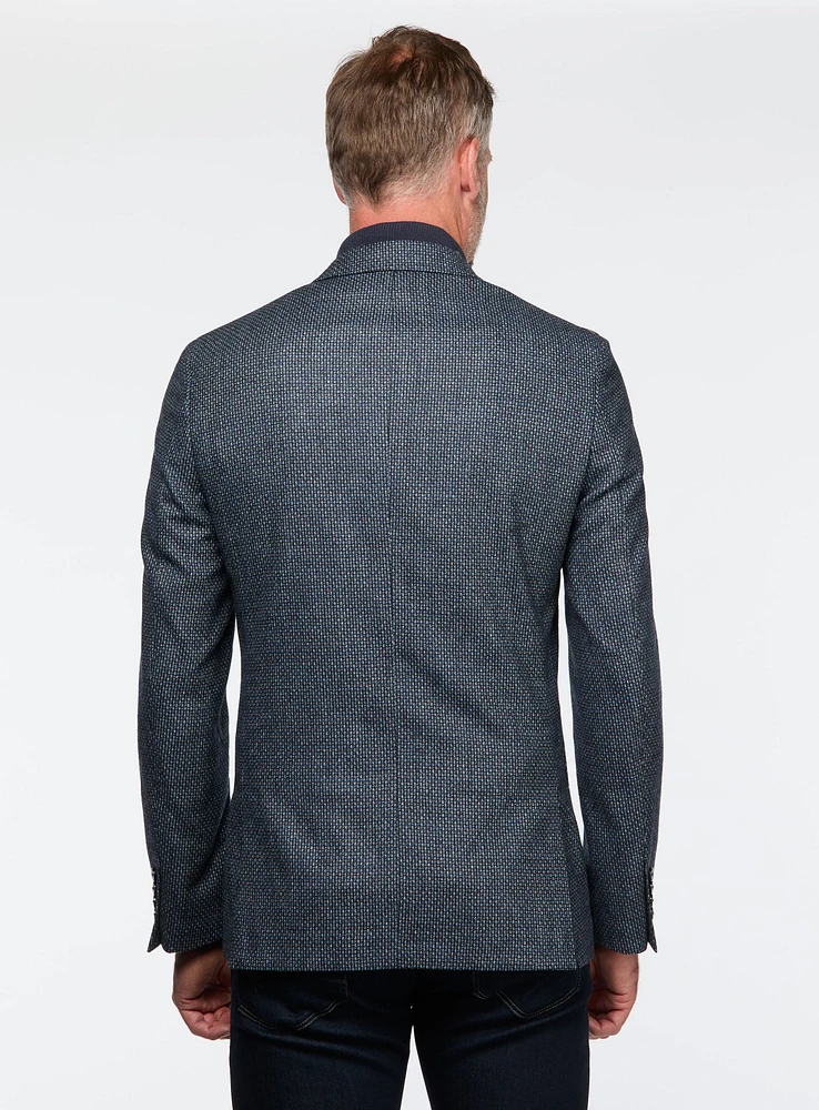 Veston marine en tricot bouclé