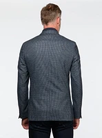 Veston marine en tricot bouclé