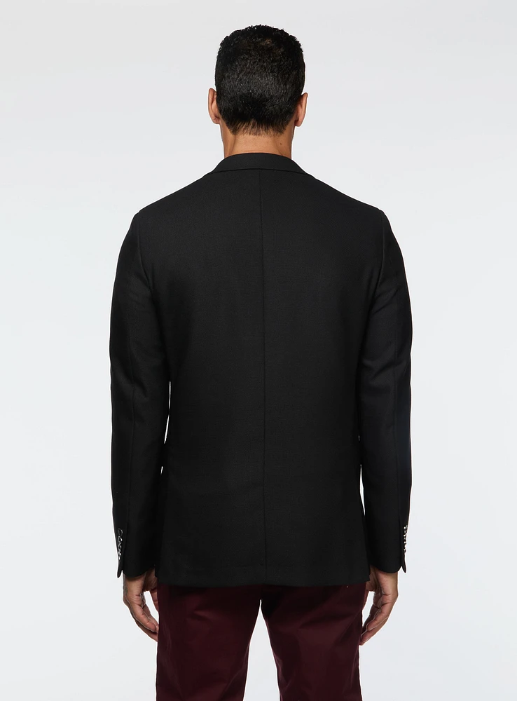 Veston noir texturé