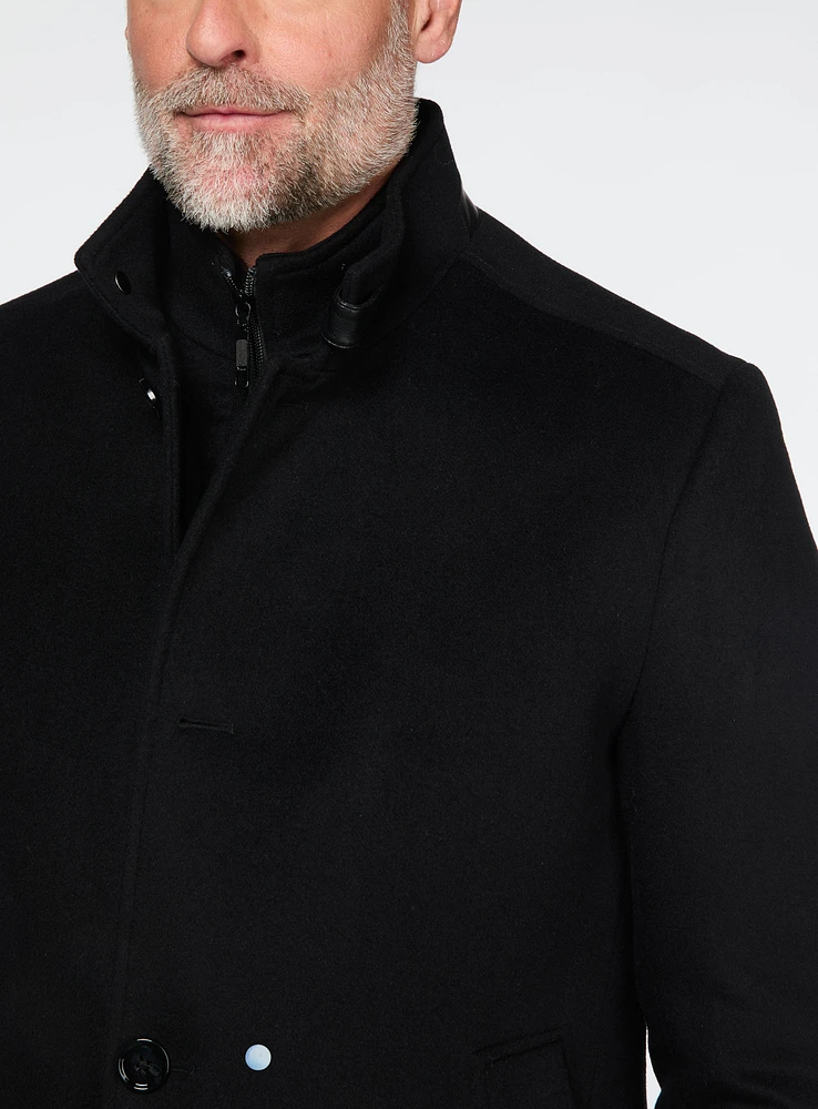 Solid Wool Overcoat