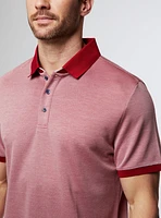 Polo pique à col contrasté