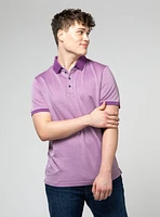 Polo pique à col contrasté