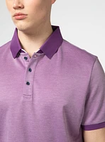 Polo pique à col contrasté