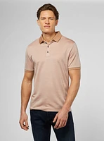 Polo pique à col contrasté