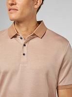 Polo pique à col contrasté