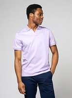 Polo uni à col johnny