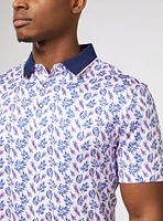 Polo à imprimé de feuillages et fougères